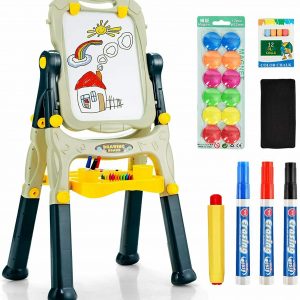 Double Sided Magnetic Children's Easel with Storage Tray-Green