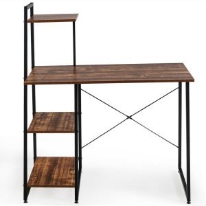 Computer Desk Adjustable Ergonomic Workstation-Coffee