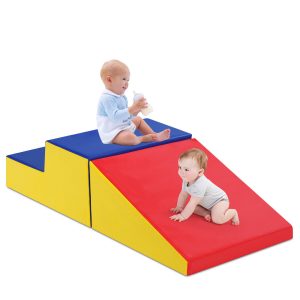 Toddler Climb and Crawl Foam Play Set-Blue & Red