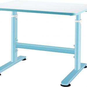 Kids Desk with Hand Crank System and Ample Tabletop-Blue