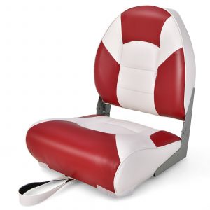 Low Back Boat Seat with Thickened High-density Sponge Padding-Red