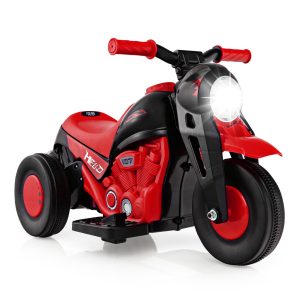 6V Electric Kid Ride on Motorcycle with Bubble Maker-Red