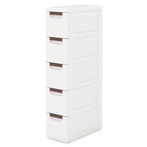 3/4/5/6-Drawer Narrow Storage Cabinet for Small Space-5-Tier