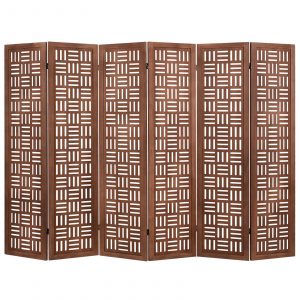 4/6 Panel Room Divider with Double Action Metal Hinges-6-Panel