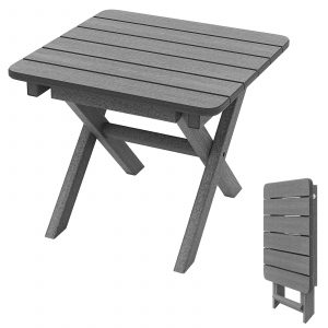 Outdoor Folding Side Table-Grey
