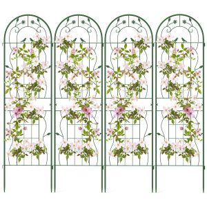 2/4 Pack Metal Garden Trellis for Climbing Plants-Set of 4