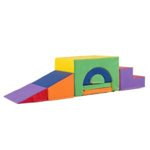 Indoor 7-Piece Foam Climbing Blocks for Crawling Climbing Sliding-Colourful