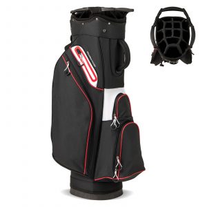 Lightweight Golf Cart Bag with 14-Way Divider Top and Cooler Pocket-Black
