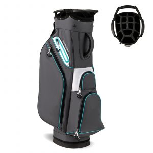 Lightweight Golf Cart Bag with 14-Way Divider Top and Cooler Pocket-Grey
