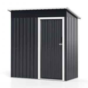 Outdoor Storage Shed All-Weather Color Steel Garden Shed-Grey